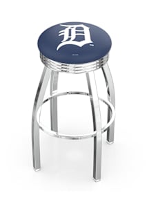 Detroit Tigers 3 Ring Chrome Seat Pub Stool - Silver
