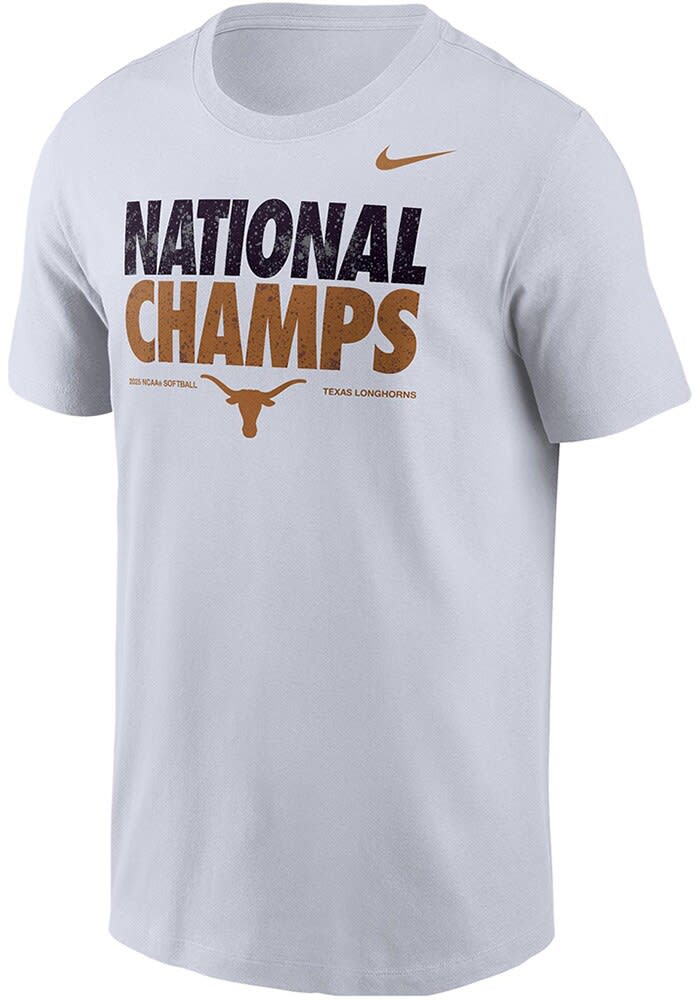 Nike Texas Longhorns White Locker Room National Champions Short Sleeve T Shirt