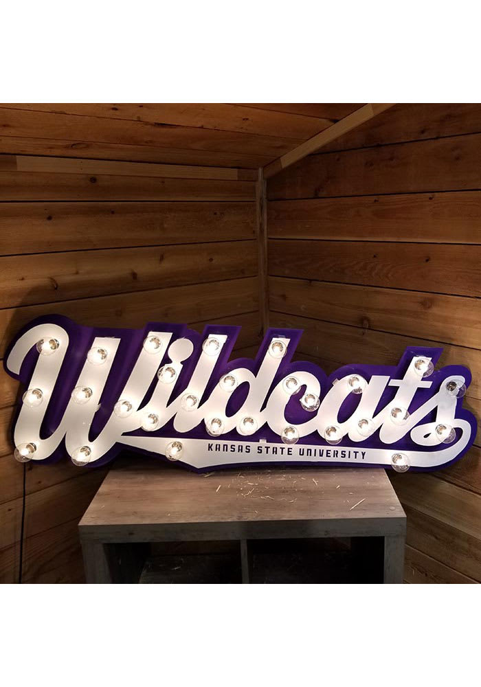 K-State Wildcats Lit Marquee Sign