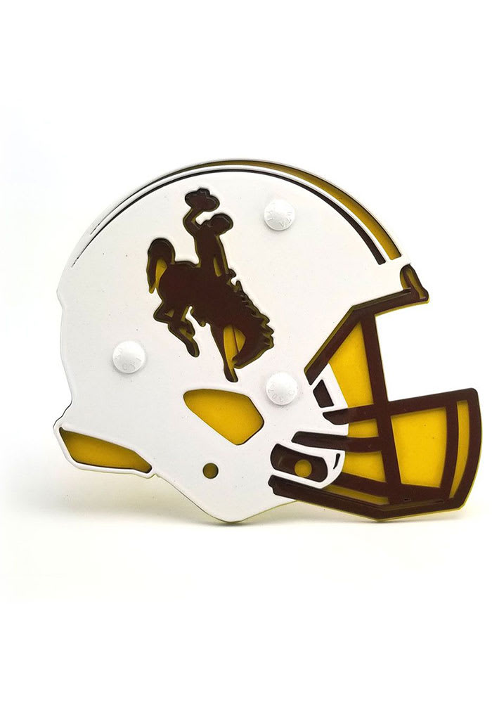 Wyoming Cowboys Helmet Car Accessory Hitch Cover