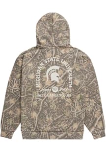Uscape Michigan State Spartans Mens Natural Back Bay Camo Long Sleeve Hoodie