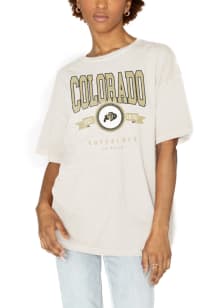 Gameday Couture Colorado Buffaloes Womens Ivory Oversized Vintage Short Sleeve T-Shirt