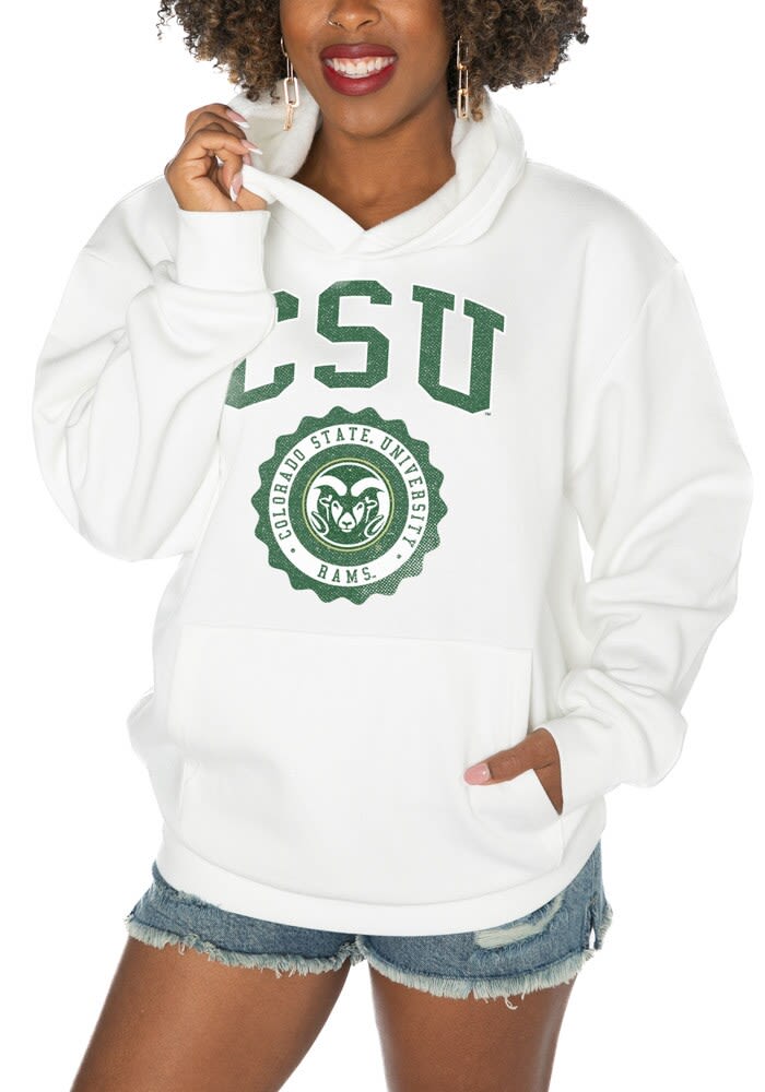 Gameday Couture Colorado State Rams Women's White Premium Fleece Hooded Sweatshirt, White, 60% COT/40% Poly, Size L, Rally House