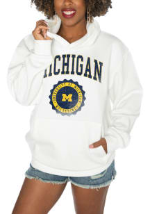 Gameday Couture Michigan Wolverines Womens White Premium Fleece Hooded Sweatshirt