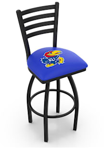 Kansas Jayhawks High Back Swivel Pub Stool - Black