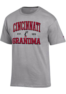 Champion Cincinnati Bearcats Grey Est. Date Grandma Jersey Short Sleeve T Shirt