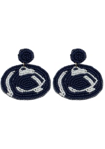 rhinestone Penn State Nittany Lions Womens Earrings - Navy Blue