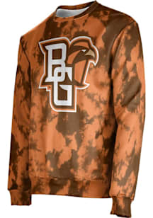 ProSphere Bowling Green Falcons Mens Orange Grunge Long Sleeve Crew Sweatshirt