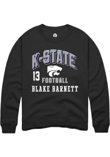 Blake Barnett Rally Mens Black K-State Wildcats NIL Arch Logo Player Crew