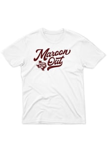 Texas A&amp;M Aggies White Maroon Out Short Sleeve T Shirt