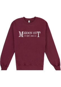Texas A&amp;M Aggies Mens Maroon Maroon Out 23 Long Sleeve Crew Sweatshirt