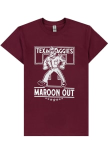 Texas A&amp;M Aggies Youth Maroon 25th anniversary maroon out Short Sleeve T-Shirt