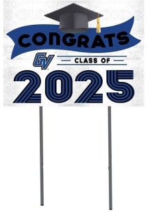 Grand Valley State Lakers KH Sports Fan Class of 2025 graduation graphic Yard Sign - White