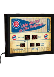 Chicago Cubs Scoreboard Wall Clock