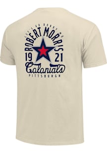 Robert Morris Colonials Ivory Mascot Overlay Short Sleeve T Shirt