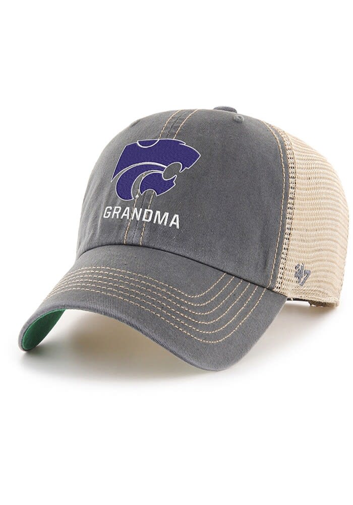 47 CHARCOAL K-State Wildcats Grandma Trawler Adjustable Hat