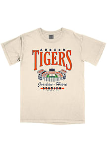 B-Unlimited Auburn Tigers Ivory Classic Football Stadium Short Sleeve T Shirt