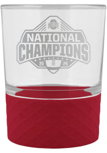 Red Ohio State Buckeyes 2024 Football National Champions Commissioner Set Rock Glass