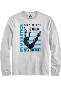 Mens Big Ten White Rally 2025 Mens Gymnastics Championships Tee