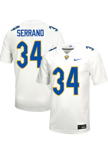 Marcus Serrano  Mens White Pitt Panthers Football Football Name And Number Football Jersey