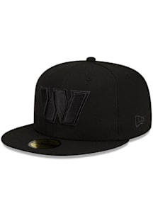 New Era Washington Commanders Mens Black Tonal 59FIFTY Fitted Hat