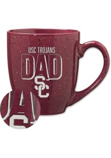 Cardinal USC Trojans Dad Alternate 16oz Speckle Ceramic Mug
