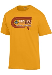 USC Trojans Gold Champion 2025 Mens Track and Field Champions Jersey Short Sleeve T Shirt