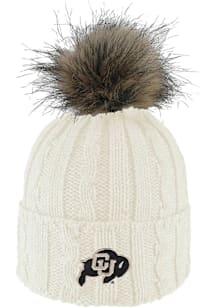 LogoFit Colorado Buffaloes Ivory Alps W Pom Knit Womens Knit Hat
