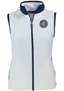 Cutter and Buck New York City FC Womens White Cascade Sherpa Vest