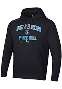 Under Armour Johns Hopkins Blue Jays Mens Black Football Rival Long Sleeve Hoodie