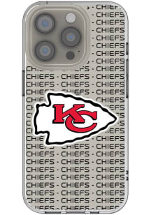 Kansas City Chiefs Text Backdrop iPhone Clear Phone Cover