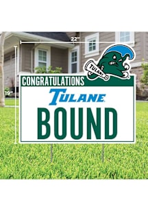 Tulane Green Wave School Bound Yard Sign - White