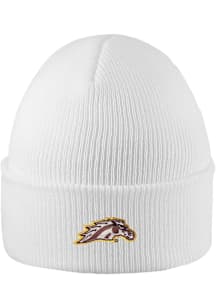 LogoFit Western Michigan Broncos White Northpole Cuffed Mens Knit Hat