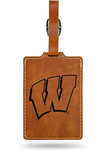 Wisconsin Badgers Brown Brown Luggage Tag