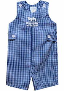 Vive La Fete Buffalo Bulls Baby Blue Gingham Overalls