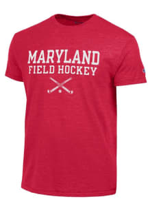 Maryland Terrapins Red Champion Field Hockey Short Sleeve Fashion T Shirt