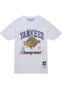 Mitchell and Ness New York Yankees White World Series Champs Short Sleeve T Shirt