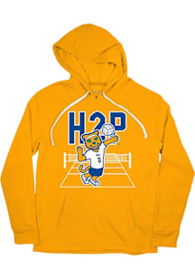 BreakingT Pitt Panthers Mens Gold Hail To Pitt Volleyball Roc Fashion Hood