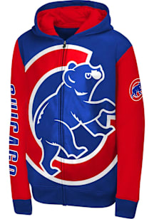 Chicago Cubs Youth Blue Post Card Long Sleeve Full Zip Jacket