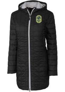 Cutter and Buck Nashville SC Womens Black Rainier PrimaLoft Long Filled Jacket