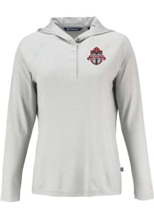 Cutter and Buck Toronto FC Womens Grey Coastline Eco Hooded Sweatshirt