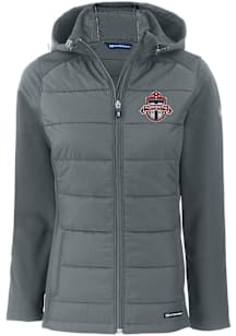 Cutter and Buck Toronto FC Womens Graphite Evoke Hood Heavy Weight Jacket