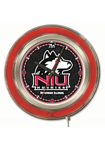 Northern Illinois Huskies Double Neon Wall Clock