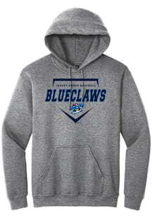 Summit Sportswear Jersey Shore BlueClaws Mens Graphite Homeplate Long Sleeve Hoodie