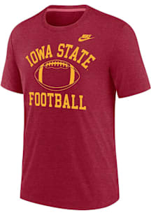 Nike Iowa State Cyclones Cardinal Football Short Sleeve Fashion T Shirt