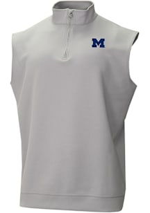 Columbia Michigan Wolverines Mens Grey Heat Seal Wickham Hills Sleeveless Jacket