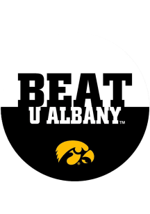 Yellow Iowa Hawkeyes BEAT UAlbany 3&quot; Button