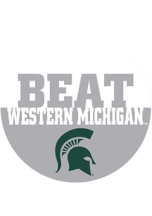 Green Michigan State Spartans BEAT Western Michigan 3&quot; Button