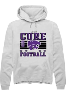 Linkon Cure Rally Mens White K-State Wildcats NIL Striped Player Hood