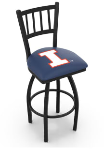 Black Illinois Fighting Illini Swivel Counter Pub Stool